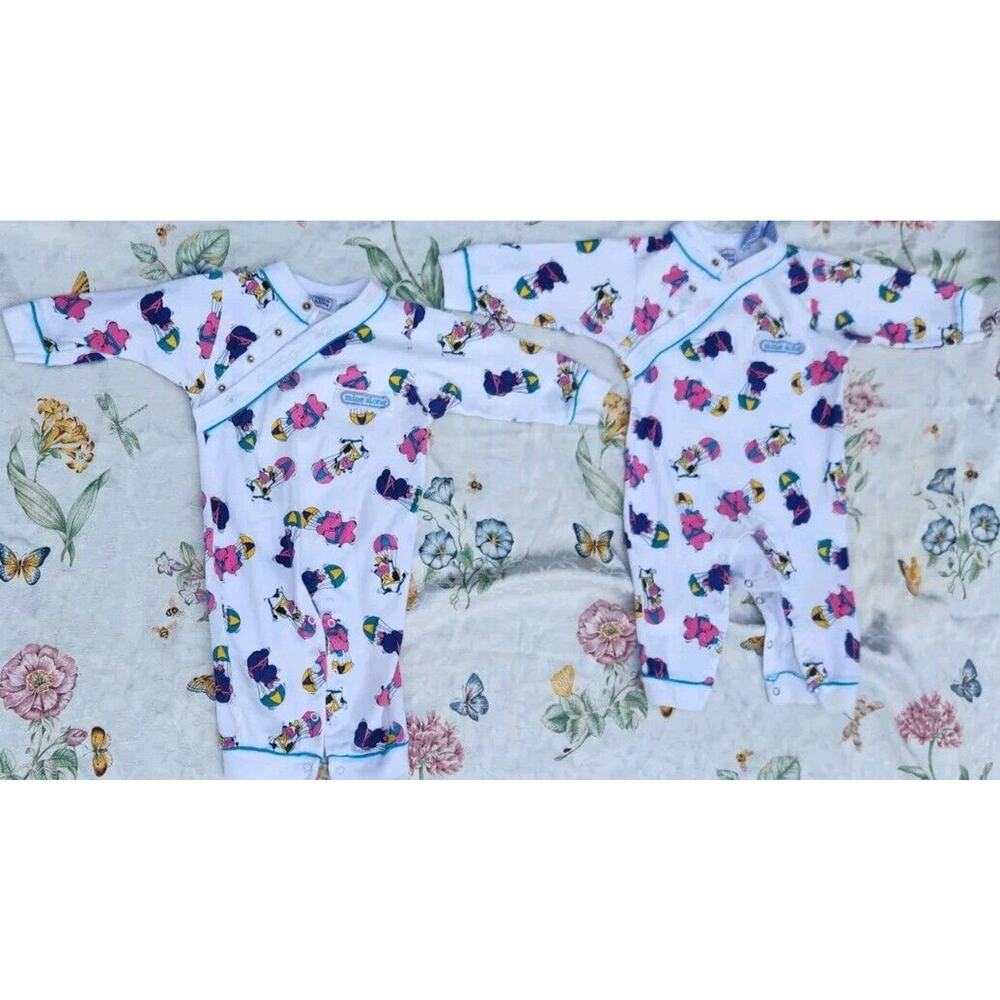 Vintage Mine Alone Animal baby pajamas 9 To 12 Months Set Of 2
